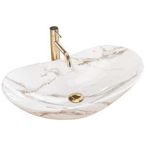 Rea Royal Lava oval bathroom sink with marble design - Washbasin