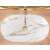 Rea Royal Lava oval bathroom sink with marble design, top view