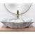 Front view of Rea Vegas marble effect ceramic washbasin