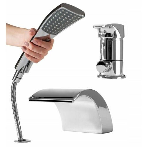 Rea Riven 3-piece bathtub faucet set with shower head