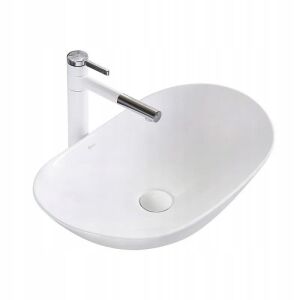 Rea Royal 60 Oval White Ceramic Washbasin - Rea Washbasin