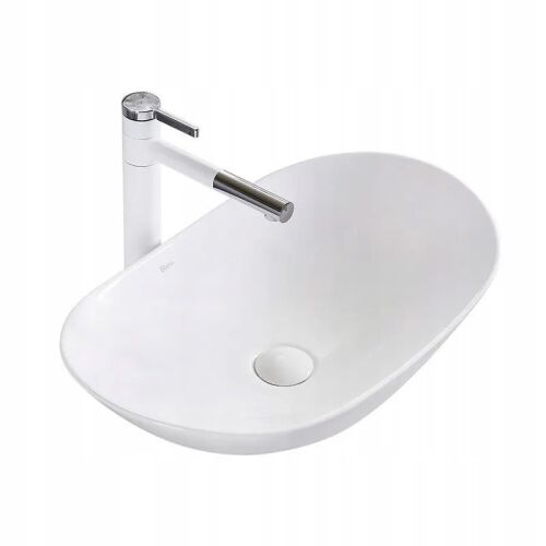 Rea Royal 60 Oval White Ceramic Washbasin