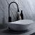 Modern Rea Royal 60 Oval Countertop Basin with Black Faucet