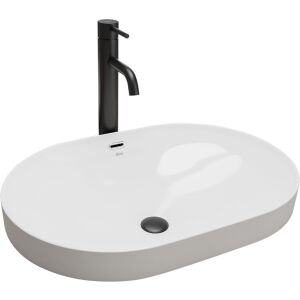 Rea Arleta Oval Built-in Washbasin with black faucet - Washbasin