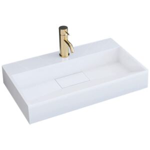 Umywalka Goya Konglomerátum 60cm Biała Prostokątna - Umywalka