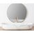 REA CLEO 81 Oval Marble Effect Washbasin with Round Mirror