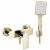 Rea Urban Gold Wall Mounted Shower Faucet Set with Handheld Shower