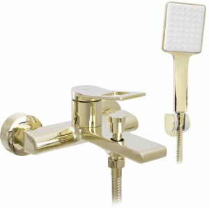 Rea Soul Gold Wall Mounted Bathtub Faucet with Shower Head - Nonbrand Faucet