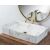 Rea Denis Shiny Marmo rectangular washbasin with gold faucet