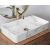 Rea Denis Shiny Marmo marble effect washbasin on wooden countertop