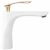 Rea Orbit Low White and Gold Bathroom Faucet