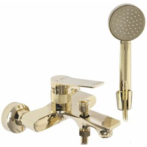Стенен смесител за вана Rea Viral Gold с ръчен душ - Nonbrand Смесител
