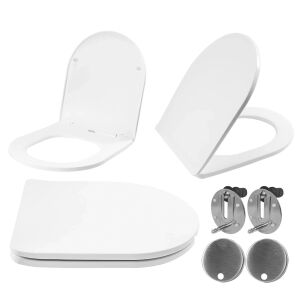 Langsam schließender UF DUROPLAST FLAT WHITE 137907509 - WC-Sitze