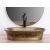 REA WILMA RUSTIC oval bronze countertop washbasin with decorative pattern