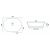 REA WILMA RUSTIC oval washbasin dimensions, technical drawing