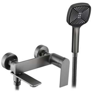 Wannenarmatur REA STORM Titanium 94461618 - WC-Sitze, Duschkabine, Wasserhahn, Duschtür, Badezimmerschrank, Wäschekörbe und Brausegarnitur