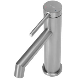 Rea Foss brushed nickel bathroom faucet isolated - Nonbrand Faucet