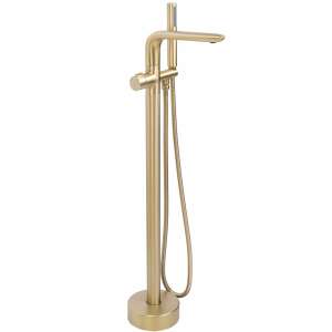 Frei stehende Armatur Rea CLARK BRUSH GOLD 94461836 - WC-Sitze, Duschkabine, Wasserhahn, Duschtür, Badezimmerschrank, Wäschekörbe und Brausegarnitur