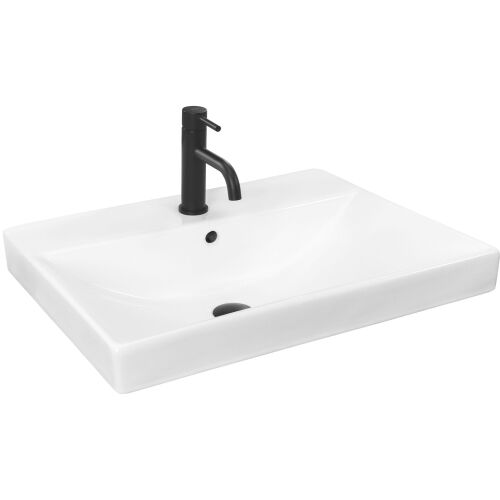 Rea Mandy 60x46 cm téglalap alakú beépíthető fürdőszobai mosdókagyló - Mosdókagyló