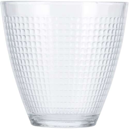 Klares Trinkglas, geprägtes Design, 220ml