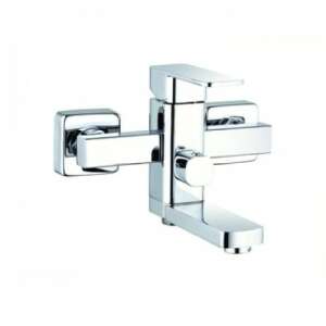 Modern kialakítású falra szerelhető fürdőszobai csaptelep, króm kivitel, 127-es modell - Nonbrand Csaptelep