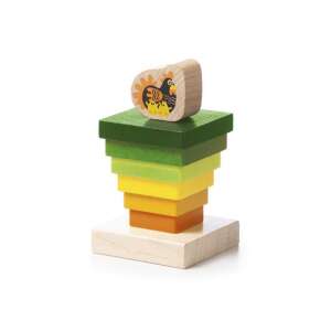 Cubika Piramida s kokoškom - 8 komada 94113766 - Razvojna igračka za bebu