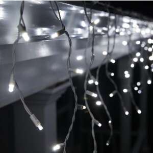 180 LED jégcsap fényfüzér, hideg fehér, kültéri karácsonyi fényfüzér, jégcsap fényfüzér, LED jégcsap fényfüzér, jégcsap fényfüzér karácsonyra - Nonbrand Fényfüzér