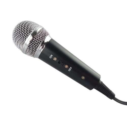 Mikrofon studyjny dla dzieci 3.5 Jack / ZMR-MK-5, czarny mikrofon pojemnościowy z przełącznikiem włącz/wyłącz