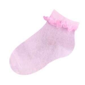 Yo! Baby pamut zokni csipkés rózsaszín 3-6 hó 35575121 Gyerek zokni, térdtappancs