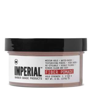 Imperial Fiber Pomade, barber grade hair styling product, medium hold, water-based, texturizing fibers, high sheen, re-styleable, highly pliable, rinses clean and easy - Hair styling and Electric razor