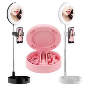 LED make-up zrkadlo s držiakom na telefón 66236437 Kozmetické zrkadlá