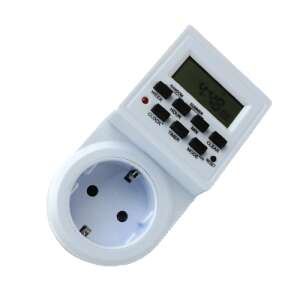 Digitálna časovačová zásuvka s LCD displejom, programovateľný časovač, týždenný časovač, náhodný časovač, letný čas, režim 12/24 hodín, hodiny, časovač, režim, vymazať, resetovať - Lampy&osvetlenie