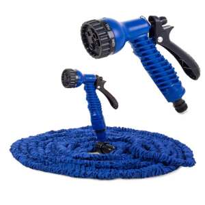 Xhose expanding garden hose, 60 feet, blue, with spray nozzle - Irrigation