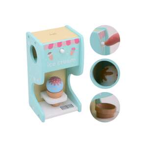 Jouéco® Zmrzlinový stroj, drevená hračka, hranie napodobňovania, detská kuchynka, hracie jedlo, hranie rolí, zmrzlina, zmrzlina, zmrzlinový kornútok - Jouéco