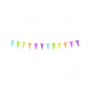 Pastell Papier Flaggen Girlande - 3,6 Meter - Partydeko