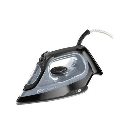 Braun TexStyle 3 steam iron with FreeGlide 3D technology, black
