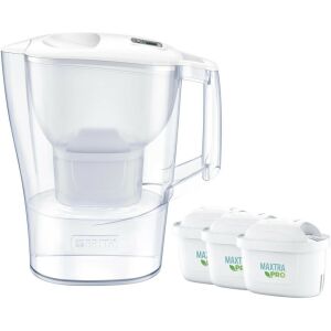 Starter pack cana filtranta Brita Aluna, 2.4L, alba + 3 filtre Maxtra PRO (br1053054) (1053054)