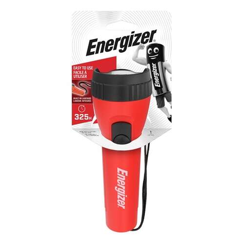Energizer LED zseblámpa, piros, 2 db D elemmel, 325 órás üzemidő