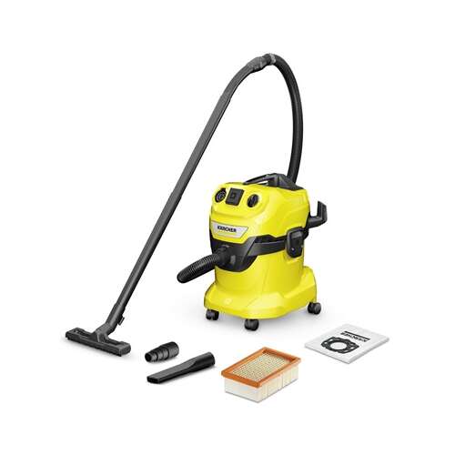 Karcher WD 4 P V-20/5/22 wet and dry vacuum cleaner, yellow, with accessories