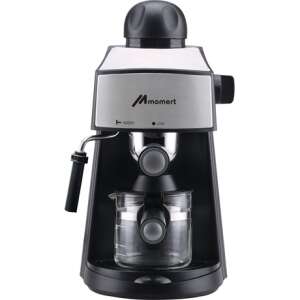 Momert 1332 espresso machine, 4-cup capacity, black and silver design - Bean-to-cup coffee machines