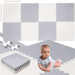 Baby on Springos cream and grey foam puzzle play mat - Foam Puzzle