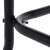 Close-up of Springos garden table black powder-coated metal frame