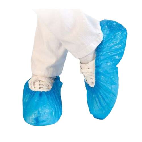 Kék eldobható cipővédő, 100 darabos csomag