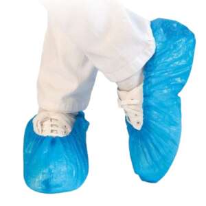 Huse de protecție pentru încălțăminte de unică folosință, albastre, 100 bucăți - Protecții de încălțăminte