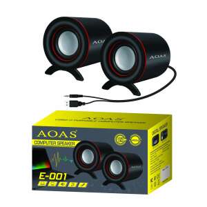AOAS E-001 USB powered computer speakers, 2.0 stereo speakers for desktop and laptop - PC speaker