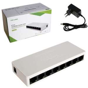 Pix-Link 8-Port 10/100Mbps Desktop Switch, white, network switch, ethernet switch, network hub, internet switch - Switch