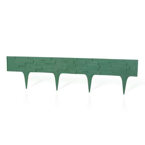 Green StonePalisade garden edging, 78 cm long, brick pattern, 4 pieces
