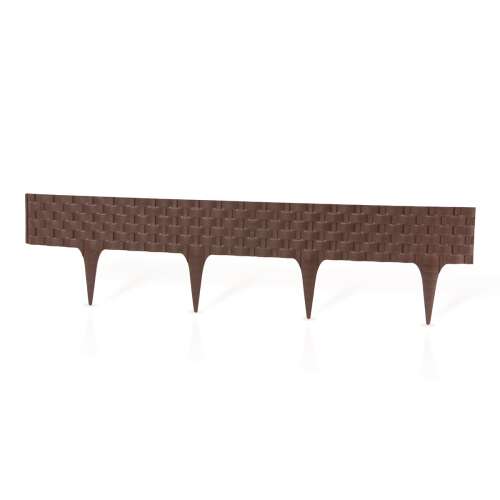Rattan Palisade Gartenbordüre, braun, 80cm, Einzelstück