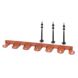 PalisGarden 3m-es gyepszegély szett terrakotta színben, 5 db szegélyelemmel és 12 db rögzítő szeggel - Ágyásszegély