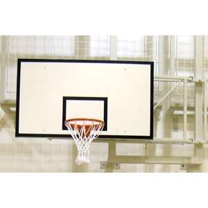 Üvegszálas kosárpalánk kosárral és hálóval, 1050x1800 mm, festett, merevítő betéttel - Kosárlabda, palánk és felszerelés